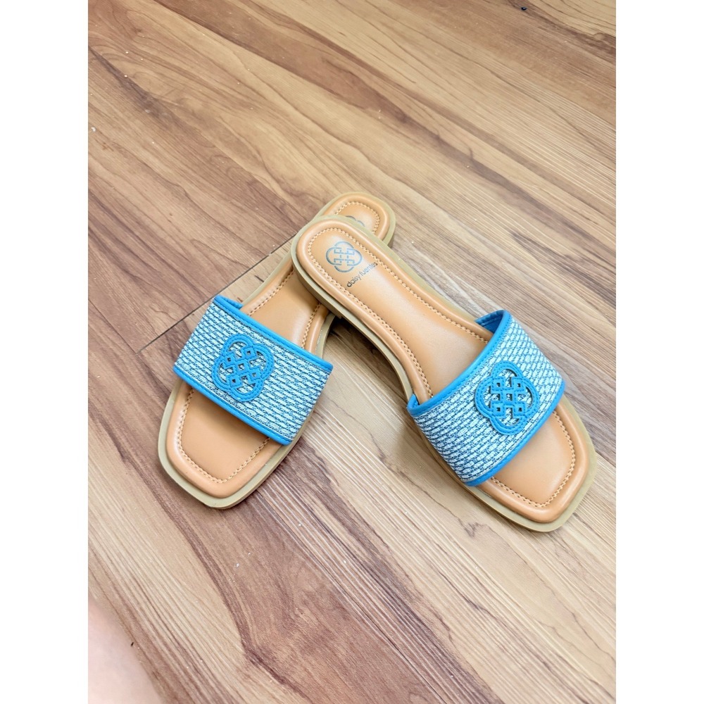 Daisy Fuentes Slide Sandals 8.5M Blue